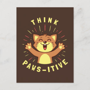 Think Paws-itive Postcard