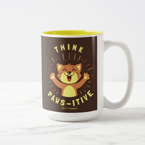 Think Paws_itive Two_Tone Coffee Mug