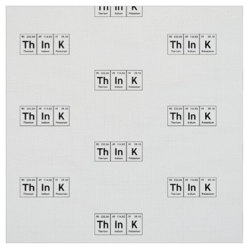 ThInK Periodic Table Element Word Chemistry Symbol Fabric