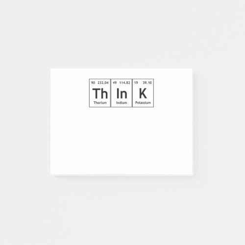 ThInK Periodic Table Element Word Chemistry Symbol Post_it Notes