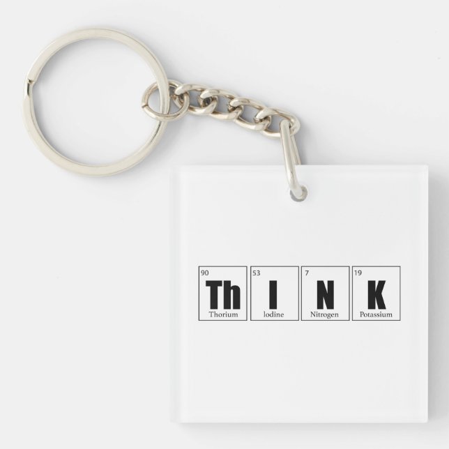 Think Periodic table Keychain (Front)
