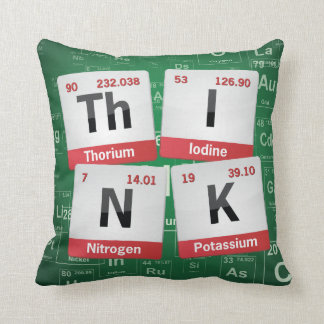 THINK periodic table pillow