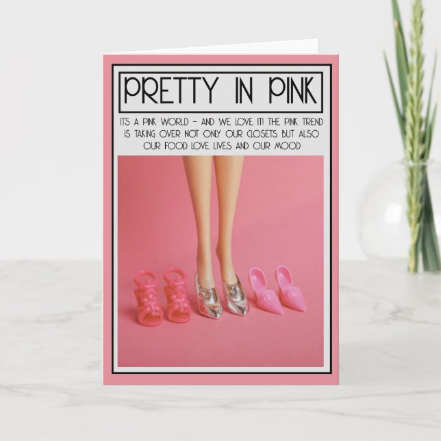 THINK PINK CARD WITH PINK SHOES (Front)
