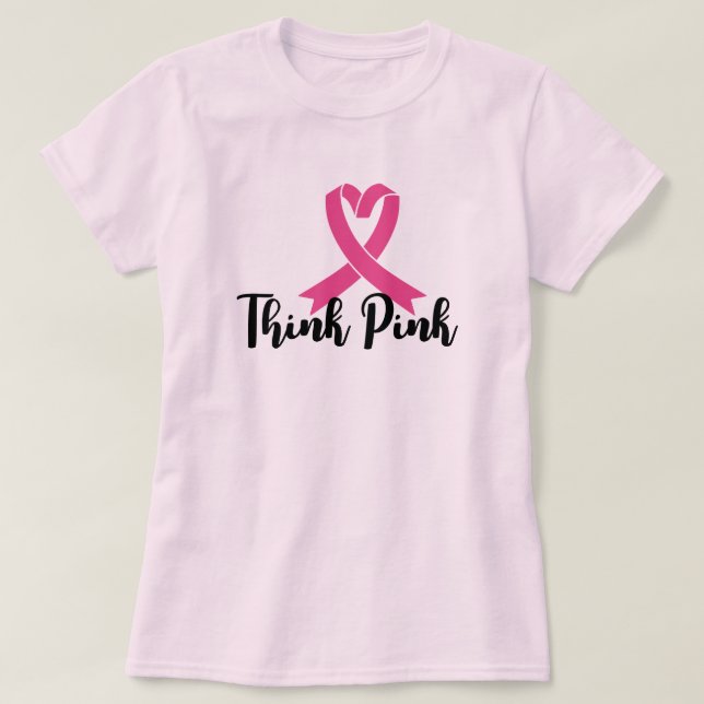 Think Pink – Wear Hope, Spread Strength T-Shirt (Design Front)