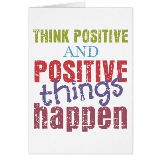 Think Positive Cards (Front)