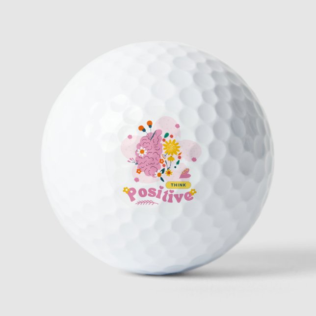 Think Positive Golf Ball (Front)