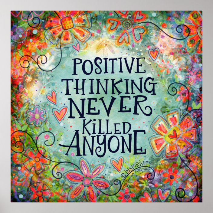 ”Think Positive” Inspirivity Poster | Zazzle.com