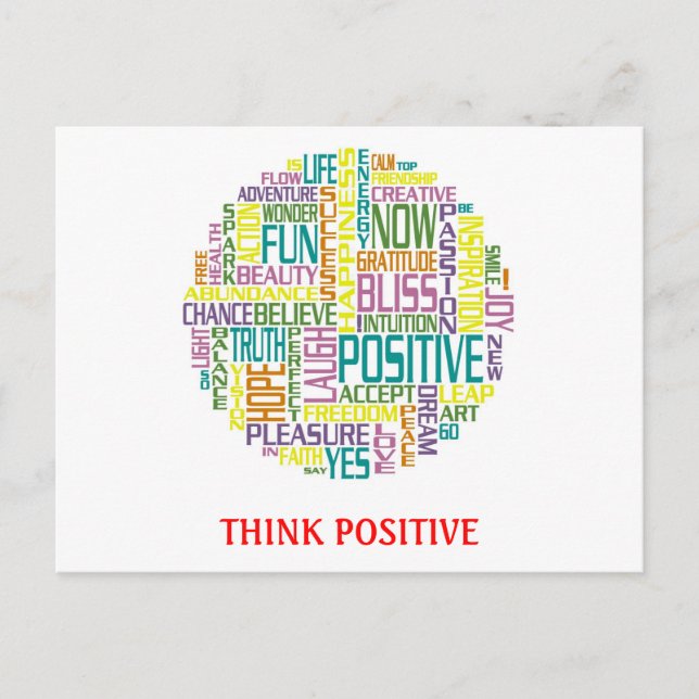 Think Positive Postcard (Front)