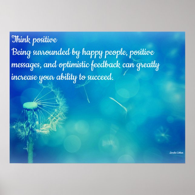 Think Positive Poster (Front)