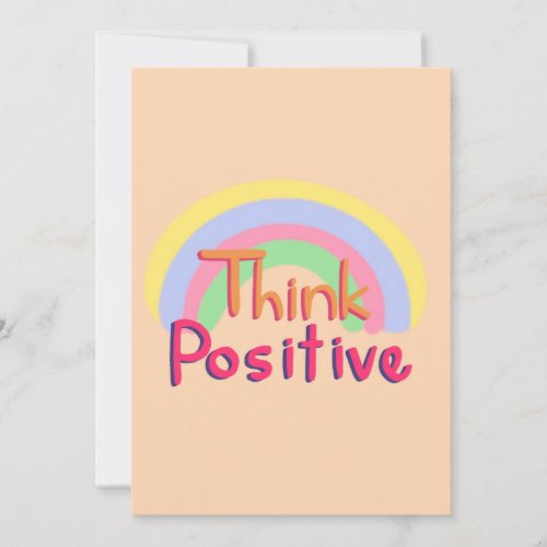 Think positive quote invitation