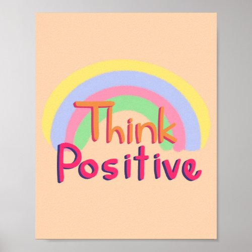 Think positive quote poster