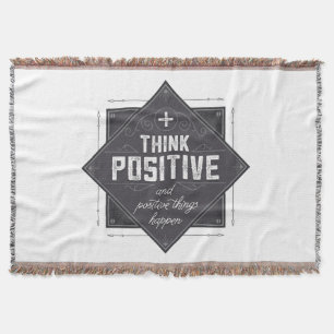 Think Positive Throw Blanket