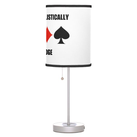 Think Probabilistically Play Bridge Advice Table Lamp (Right)