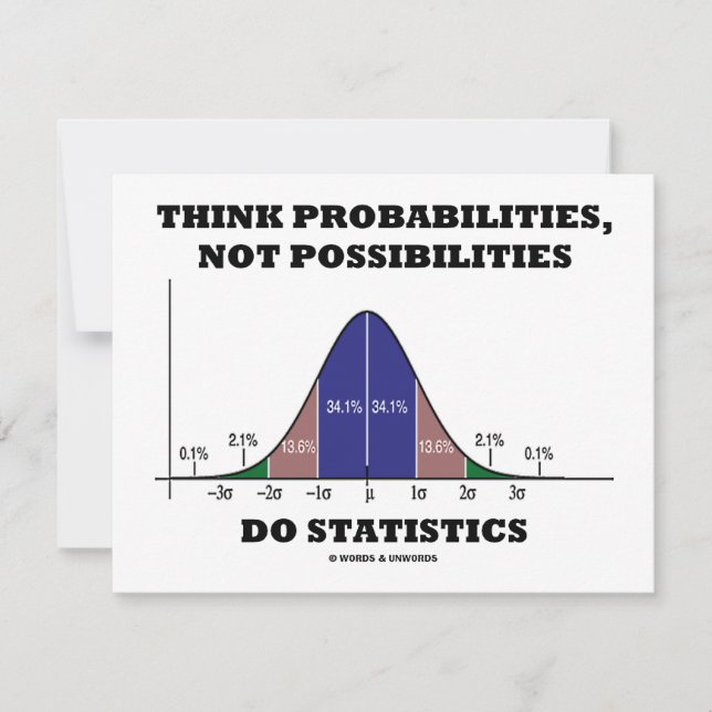 Think Probabilities, Not Possibilities Statistics Invitation (Front)