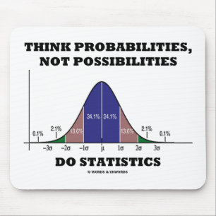 Think Probabilities, Not Possibilities Statistics Mouse Pad