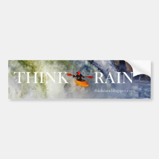 THINK RAIN BUMPER STICKER