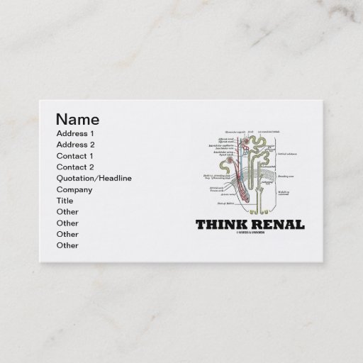 Customizable Think Renal (Kidney Nephron Renal) Business Card Templates