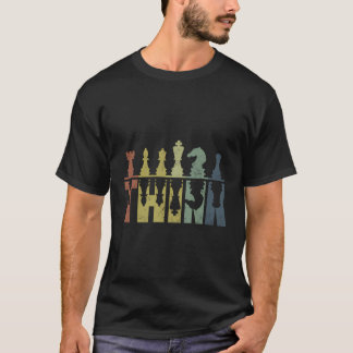 Think Retro Vintage Chess Pieces Player Gifts Ches T-Shirt