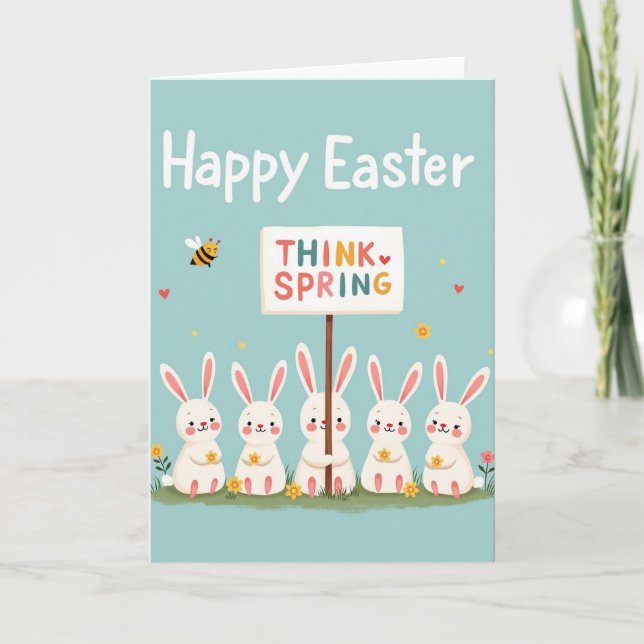 Think Spring Easter Season Card (Front)