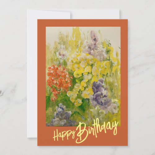 Think Spring Flat Note Card