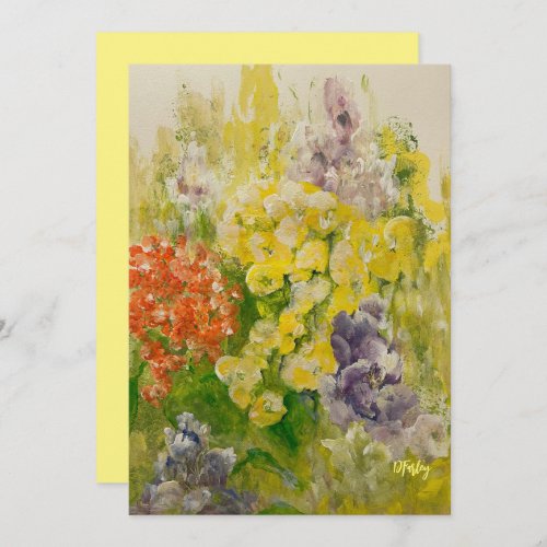 Think Spring Flat Note Card