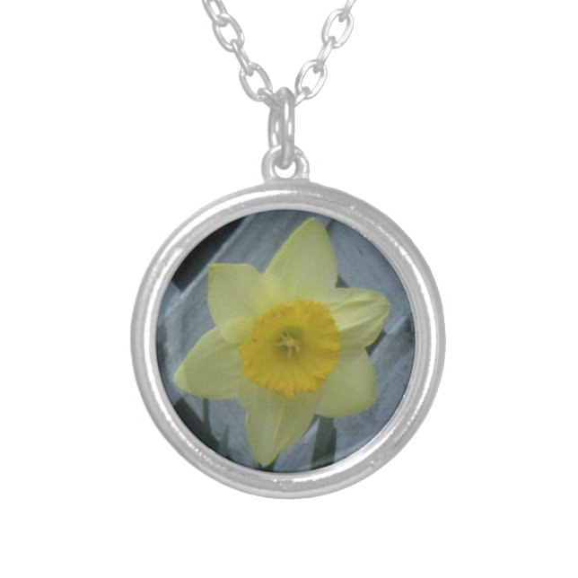 Think Spring! Silver Plated Necklace (Front)