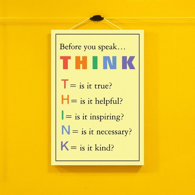 THINK Teachers Classroom Encouragement Poster (THINK Teachers Classroom Encouragement Poster)