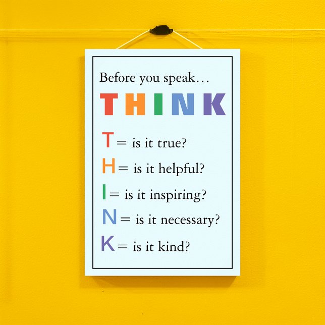 THINK Teachers Classroom Encouragement Poster (THINK Teachers Classroom Encouragement Poster)