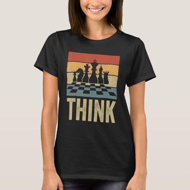 Think Vintage Chess Player  Chess T-Shirt (Front)