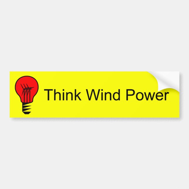 Think Wind Power Bumper Sticker (Front)