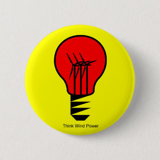 Think Wind Power Pinback Button