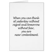 Think Without Regret And Fear (Front)