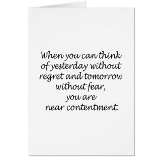 Think Without Regret And Fear Cards