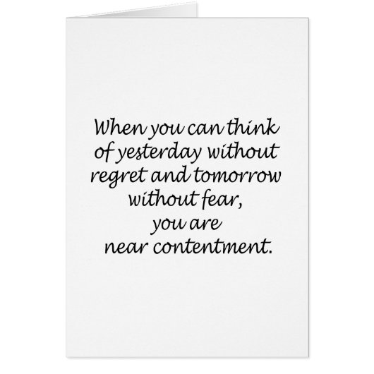 Think Without Regret And Fear Cards (Front)