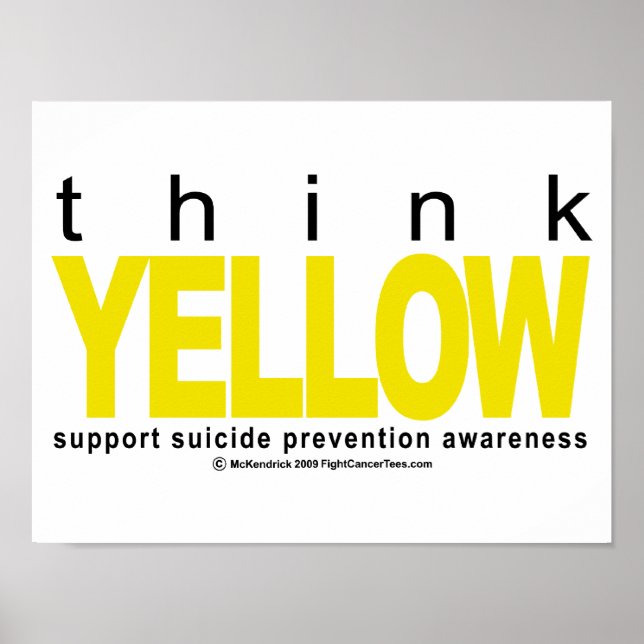 Think YELLOW Suicide Prevention Poster (Front)