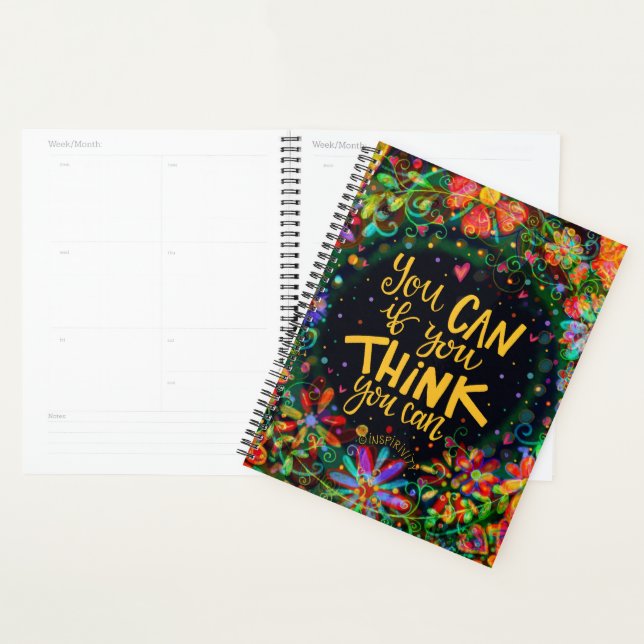 Think You Can Pretty Inspirational Floral Trendy Planner (Display)