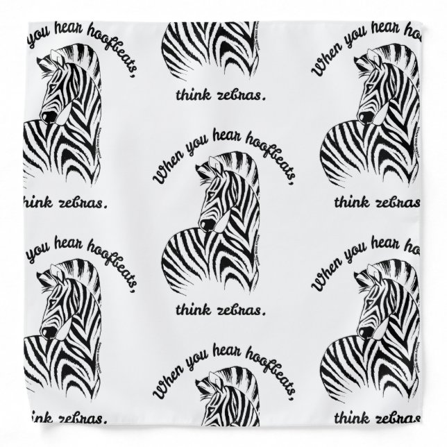 Think Zebras Bandana (Front)