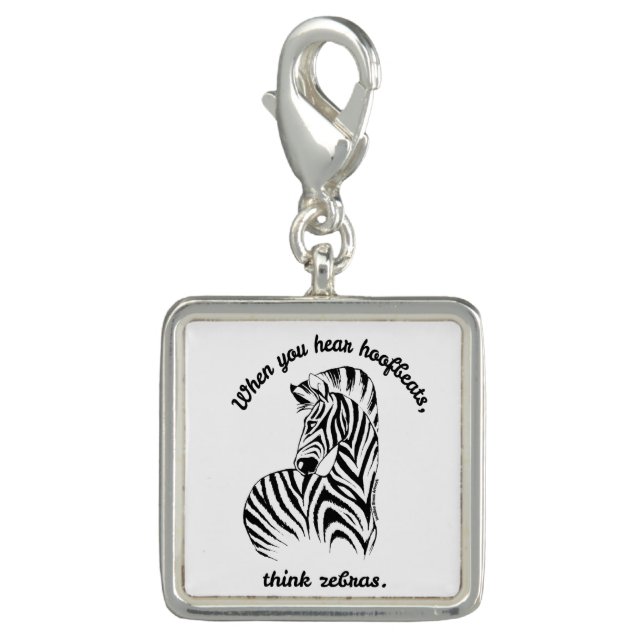Think Zebras Charm (Front)