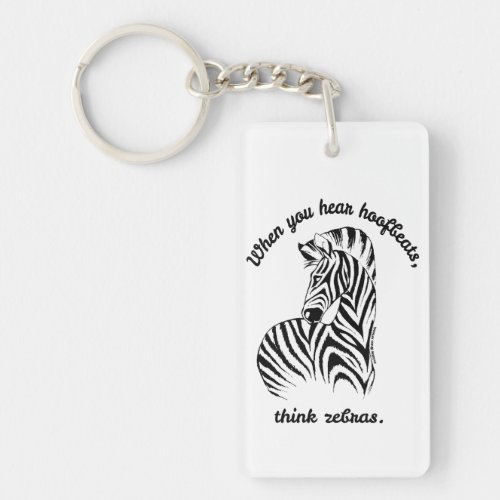 Think Zebras Keychain