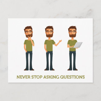 Thinker Guy Postcard