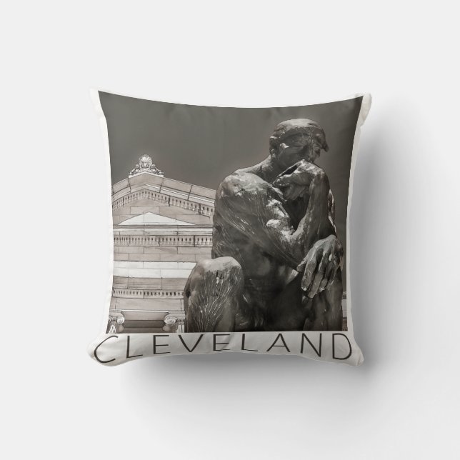 Thinker Throw Pillow (Front)