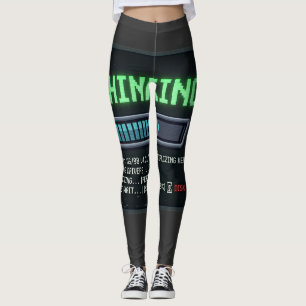 Thinking 99 Percent Loading Funny Retro Computer D Leggings