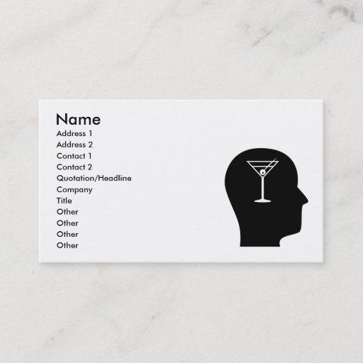Customizable Thinking About Bartending Business Card