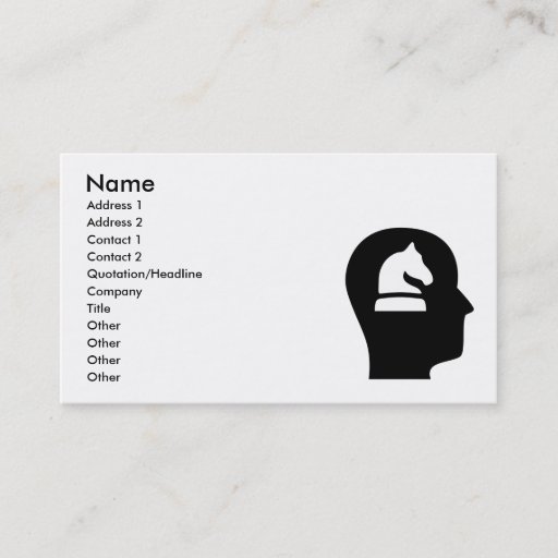 Customizable Thinking About Chess Business Card Templates