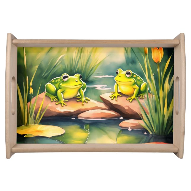 Thinking about croaking  serving tray (Front)