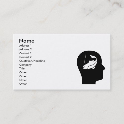 Thinking About Fishing Business Card Template