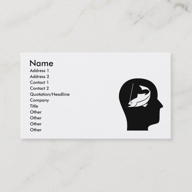 Thinking About Fishing Business Card (Front)