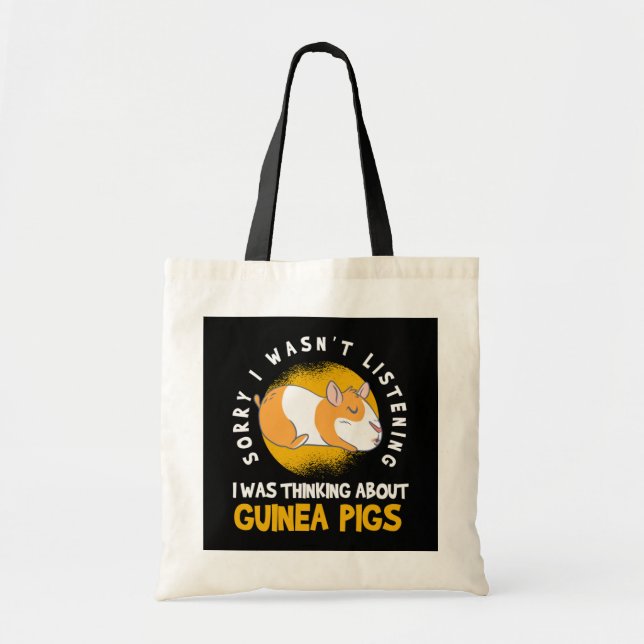 Thinking about Guinea Pig Cavy Roddent Tote Bag (Front)