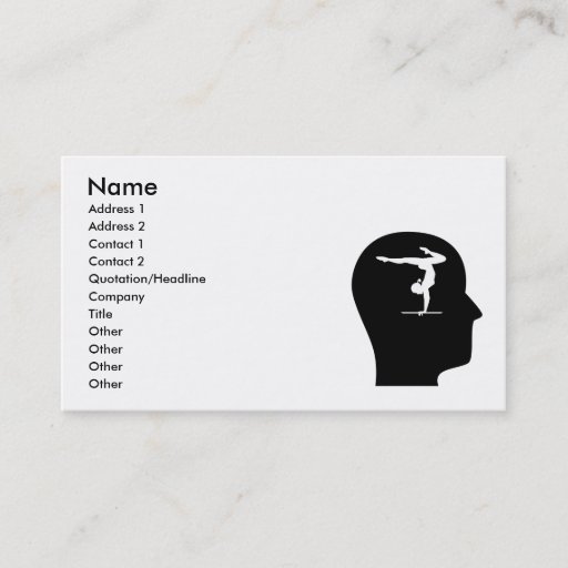 Customizable Thinking About Gymnastics Business Cards