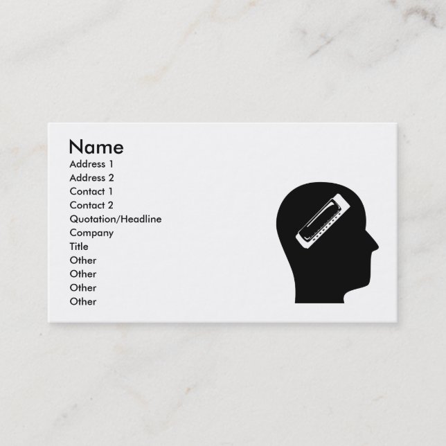 Thinking About Harmonica Business Card (Front)